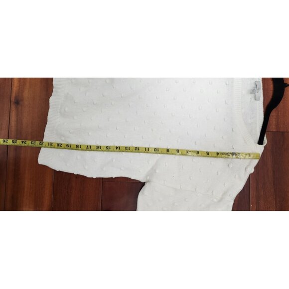 JOIE Size L CAMREN TEXTURED DOT SHORT SLEEVE PULLOVER BLOUSE PORCELAIN - Picture 7 of 10